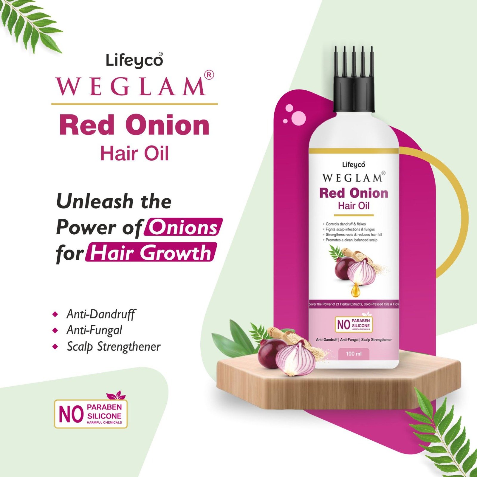 We Glam Red Onion Hair Oil